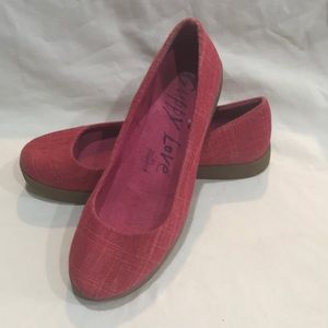 Guppy Love flats pink tweed size 8